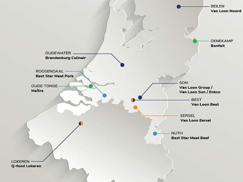 Overzicht locaties Van Loon Group