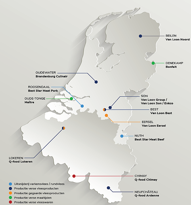 Overzicht locaties Van Loon Group