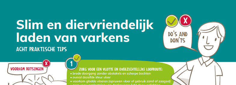 Slim en diervriendelijk varkens laden banner