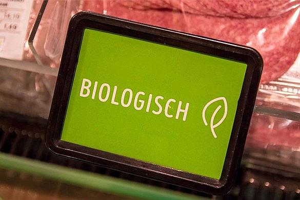 Bio bordje supermarkt