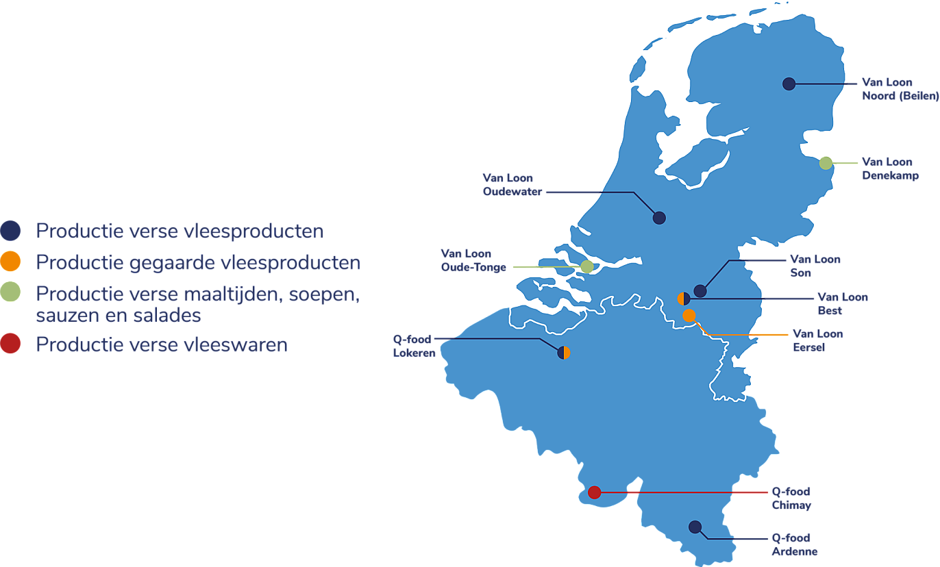 Overzicht locaties Van Loon Group